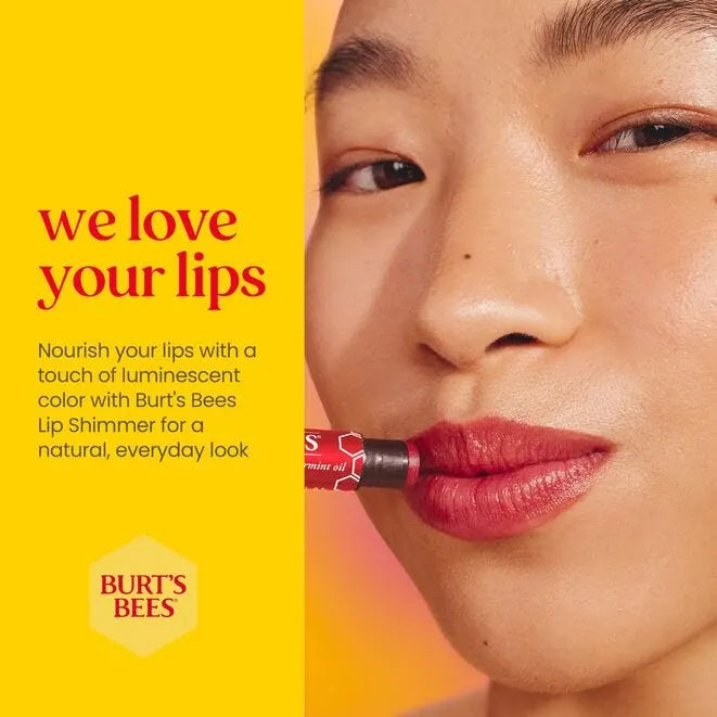 Burt's Bees Cherry Lip Shimmer 2.6g, With Peppermint Oil