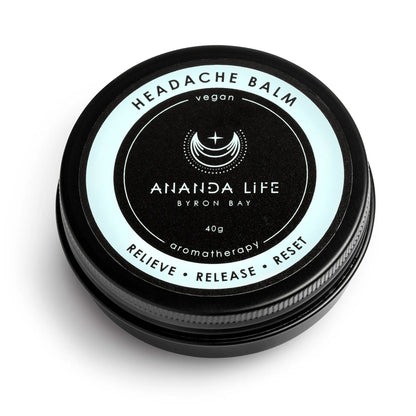 Ananda Life Vegan Aromatherapy Headache Balm 40g, Soothe Away Stress Headaches