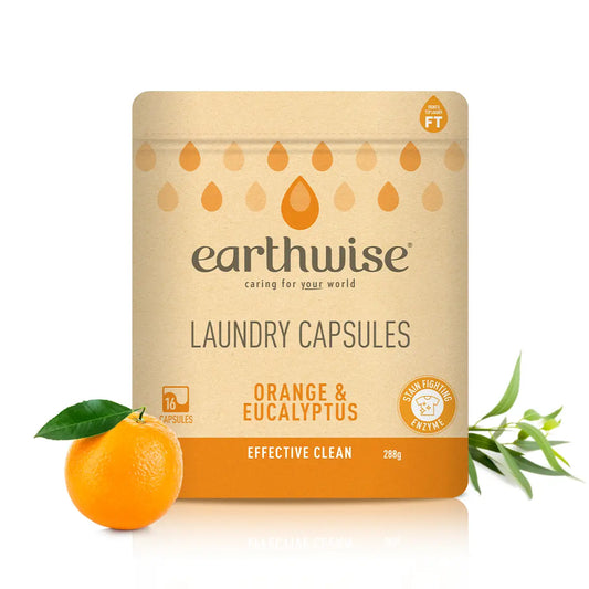 Earthwise Laundry Capsules 16pk, Orange & Eucalyptus