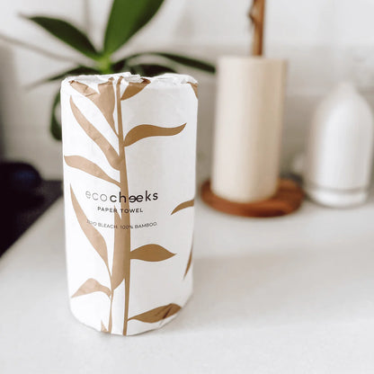 Eco Cheeks Bamboo Paper Towel, Zero Bleach 100% Bamboo