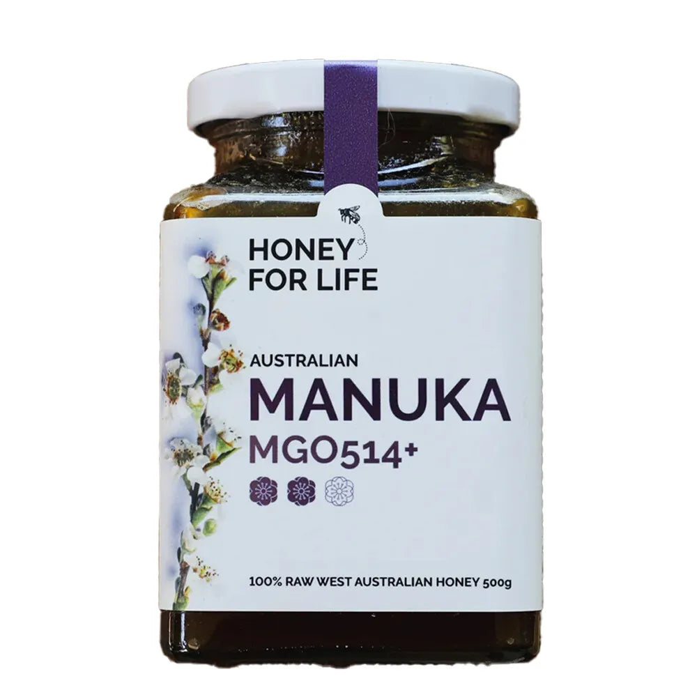 Honey For Life 100% Raw West Australian Manuka MGO 514+ 260g, Oral Health & Good Digestion