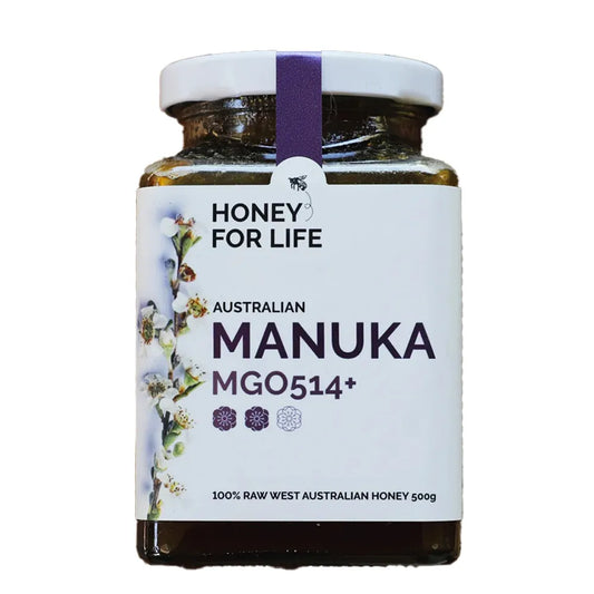 Honey For Life 100% Raw West Australian Manuka MGO 514+ 260g, Oral Health & Good Digestion