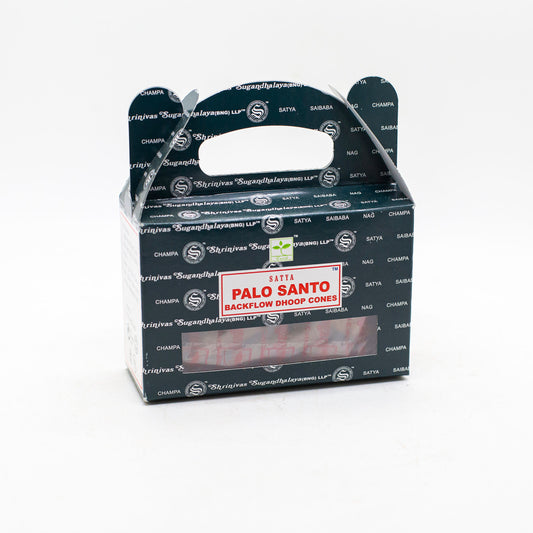 Satya Back Flow Palo Santo Dhoop Cones 24 Pack, Ideal For Meditation, Yoga & Stress Relief