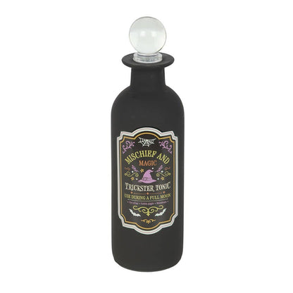 Mischief & Magic Trickster Tonic Decorative Glass Potion Bottle, A Captivating Accent Piece