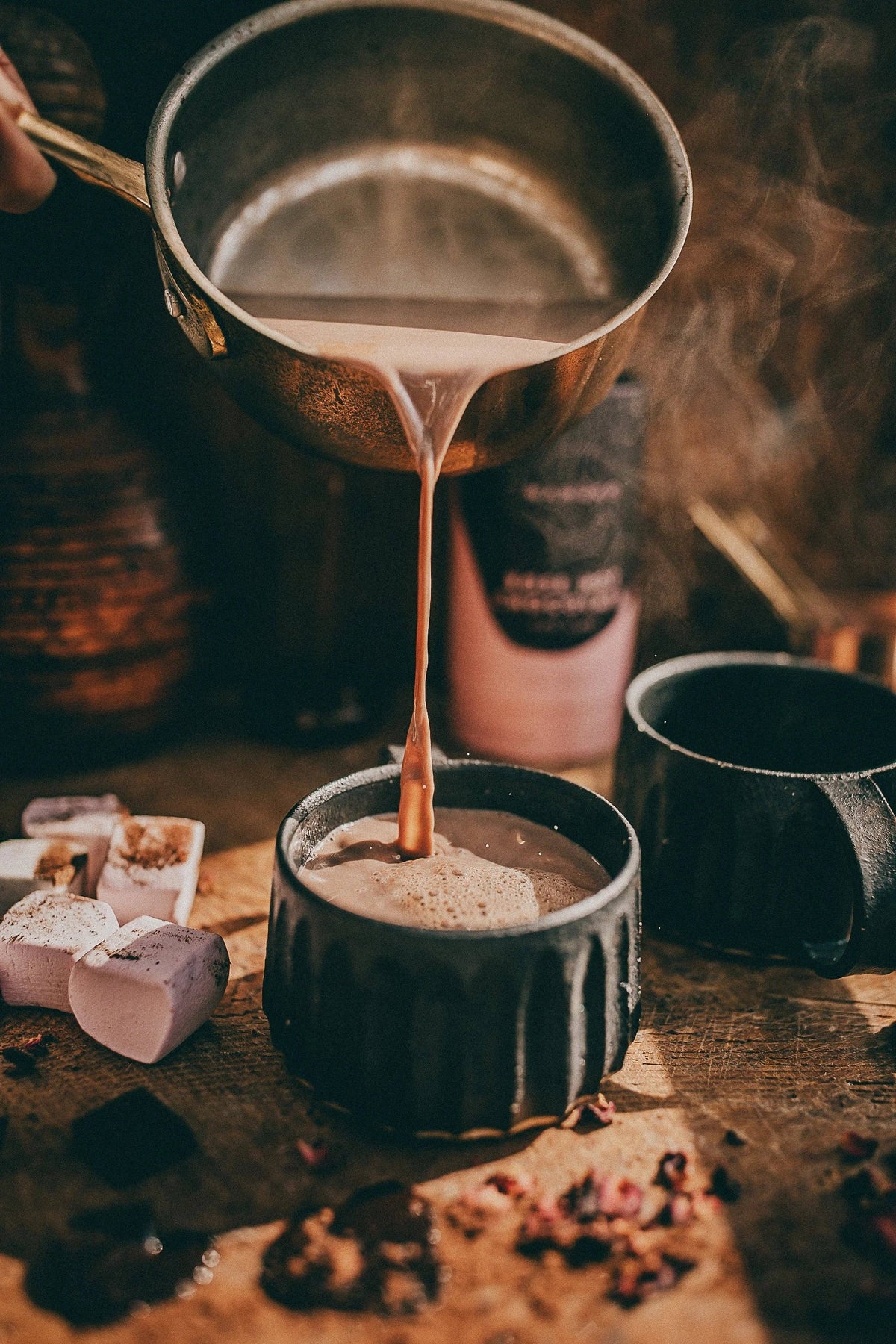 Manuko Rose Hot Chocolate | 60% Dark Chocolate 250g, With Shavings Of Organic Stoneground Chocolate