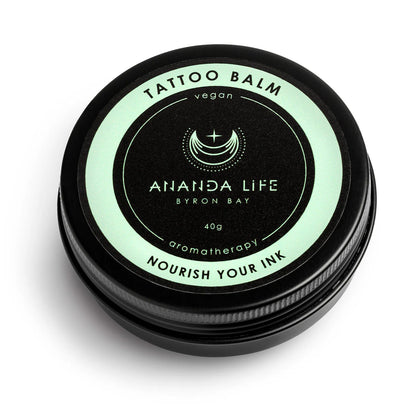 Ananda Life Vegan Aromatherapy Tattoo Balm 40g, Protect & Nourish Your Ink Naturally