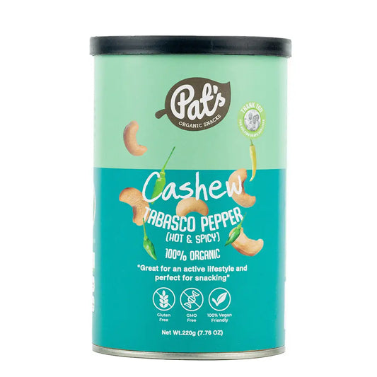 Pat's Organic Cashew Tabasco Pepper 220g, Hot & Spicy