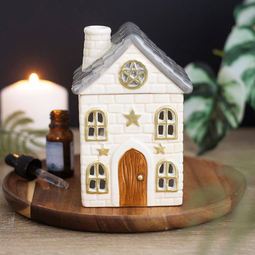 Stone Cottage Ceramic Oil Burner, Enchanting & Grounding