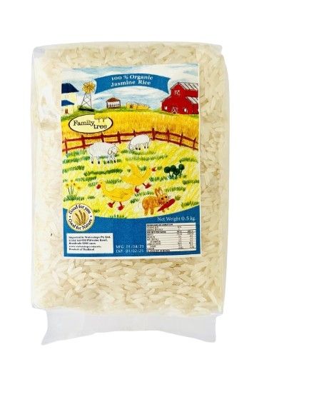 Family Tree Organic Thai Jasmine Rice 500g Or 1Kg, Easy To Cook