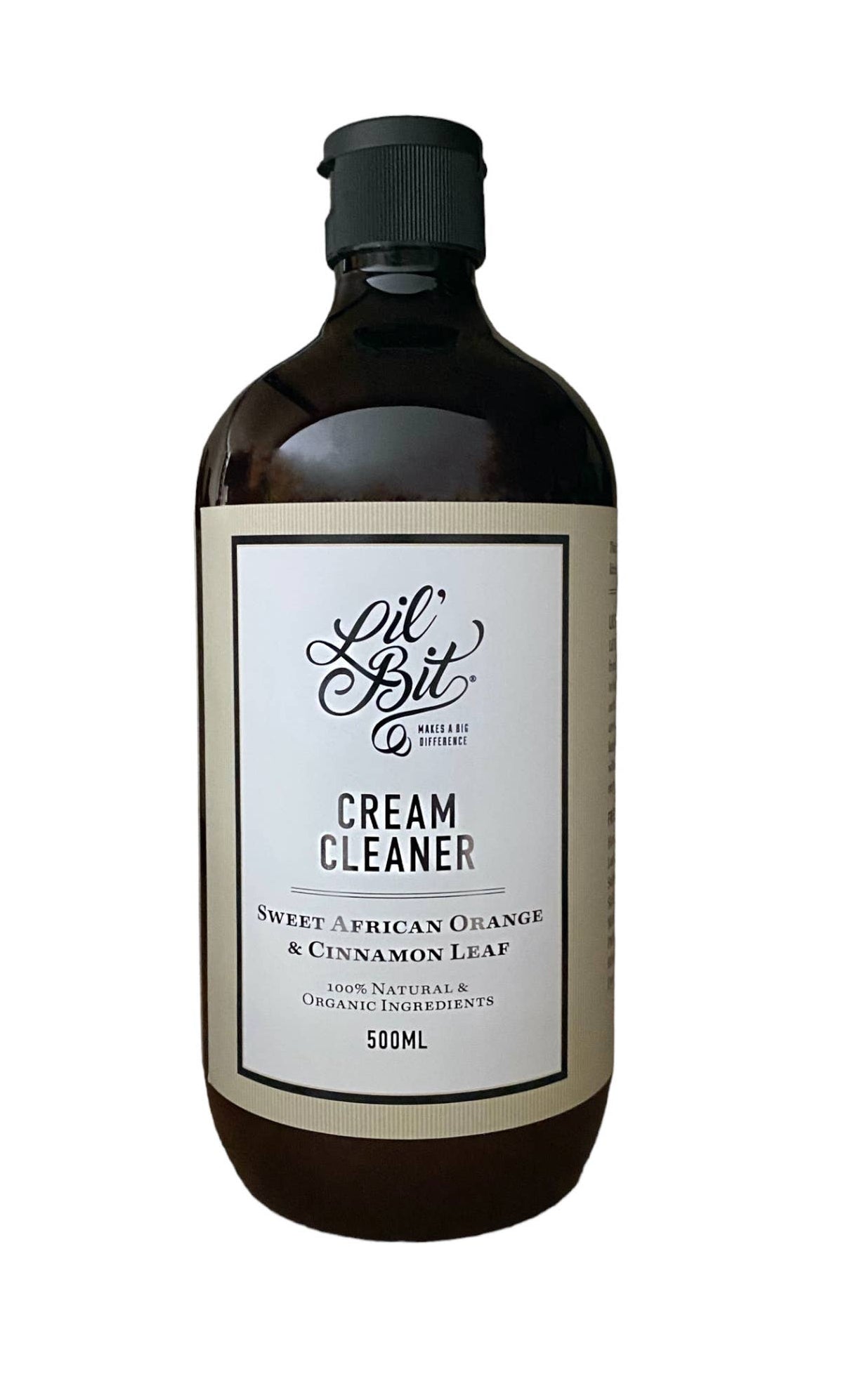 Lil' Bit Better Sweet Orange & Cinnamon Leaf Cream Cleaner 500mL, Super Tough On Bathroom & Kitchen Stains