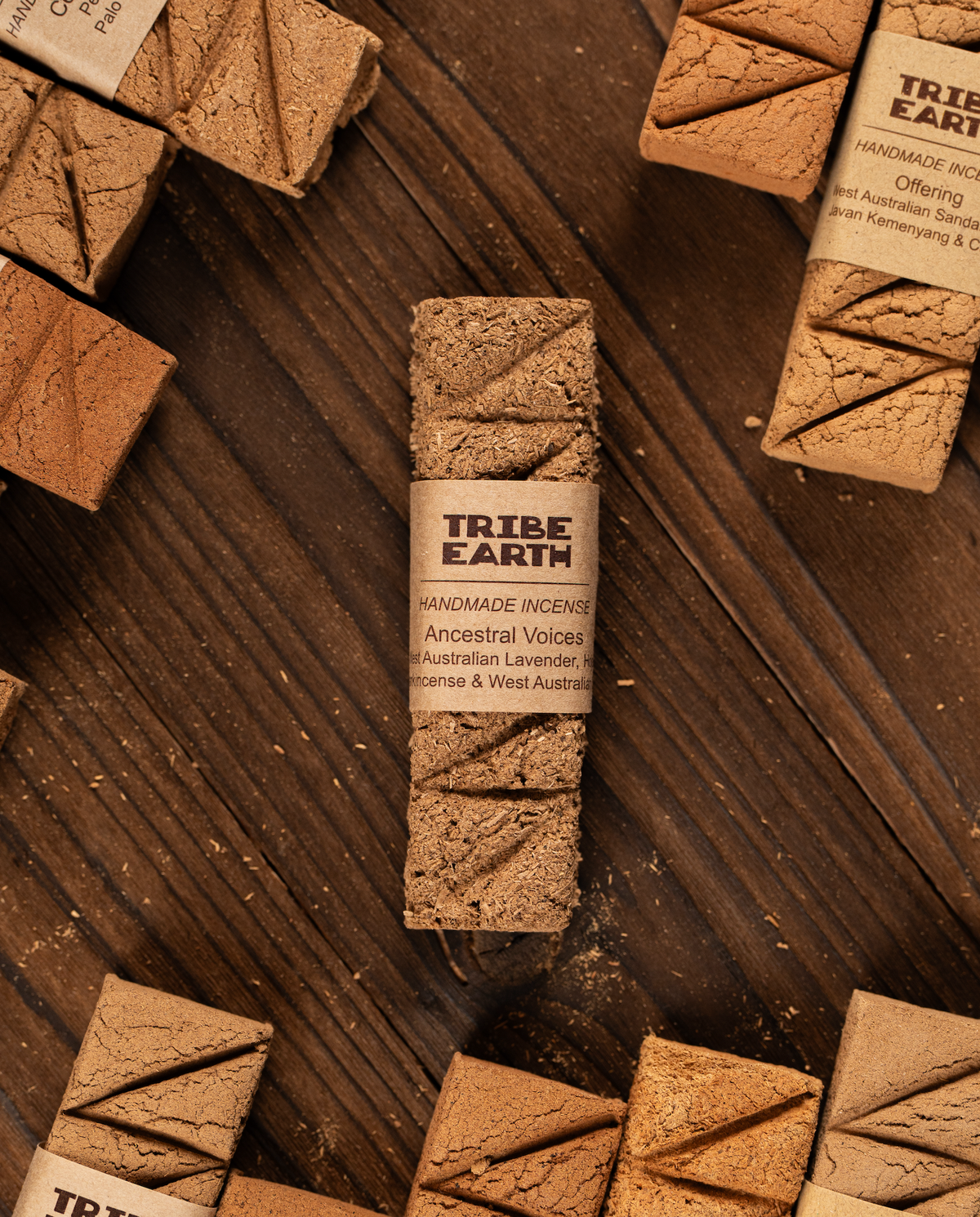 Tribe Earth Ancestral Voices Incense Plank | 10 Triangles Per Plank, With West Australian Lavender, Oak & Hojari Frankincense