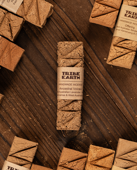 Tribe Earth Ancestral Voices Incense Plank | 10 Triangles Per Plank, With West Australian Lavender, Oak & Hojari Frankincense