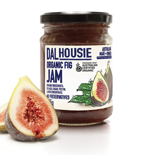 Dalhousie Organic Fig Jam 285g, No Preservatives Australian Certified Organic