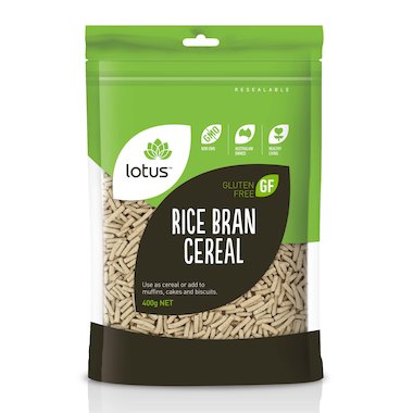 Lotus Rice Bran Cereal 400g, Use As A Cereal Or Add To Muffins, Cakes & Biscuits