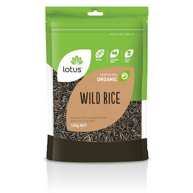 Lotus Certified Organic Wild Rice 125g, Good Source of FIbre