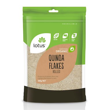 Lotus Rolled Quinoa Flakes 300g, Certified Organic & A Great Alternative To Oats