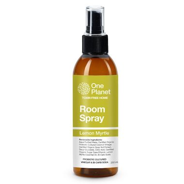 One Planet Room Deodorant Spray 250ml, Lemon Myrtle Fragrance & Probiotic Cultures