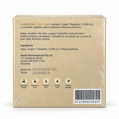 Apollo GHK-CU Skin Patch 30 Patches, Supports Healthy Looking Skin