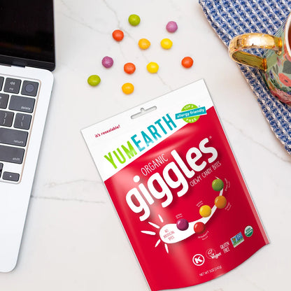 Yum Earth Organic Giggles 142g, Chewy Candy Bites