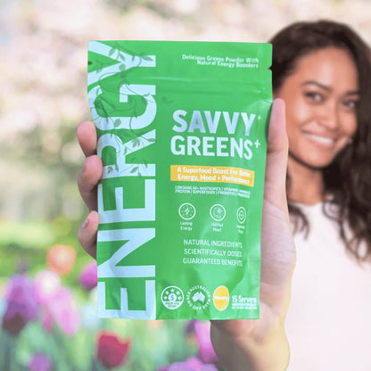 Savvy Greens+ For Energy 15 Serves, Tropical Punch Flavour