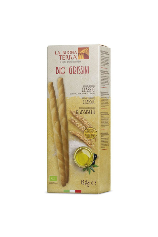 La Buona Terra Certified Organic Classic Grissini 120g, Perfect For Soups & Dips