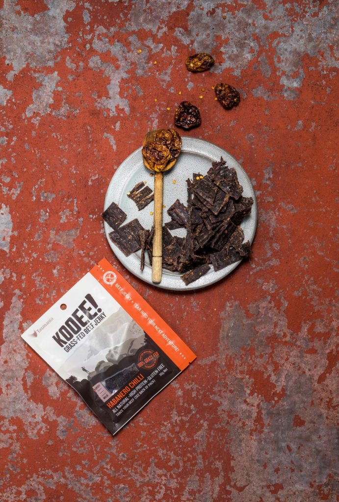 Kooee Natural Beef Jerky 30g, Habanero Chilli Flavour 14g Protein & 97 Calories
