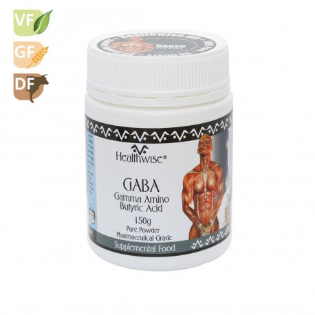 HealthWise GABA; Gamma Amino Butyric Acid 150g, Pure Powder & Pharmaceutical Grade