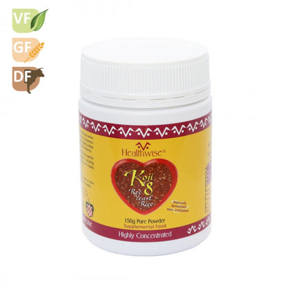 HealthWise Koji 8 Red Yeast Rice 150g Or 300g, 100% Pure
