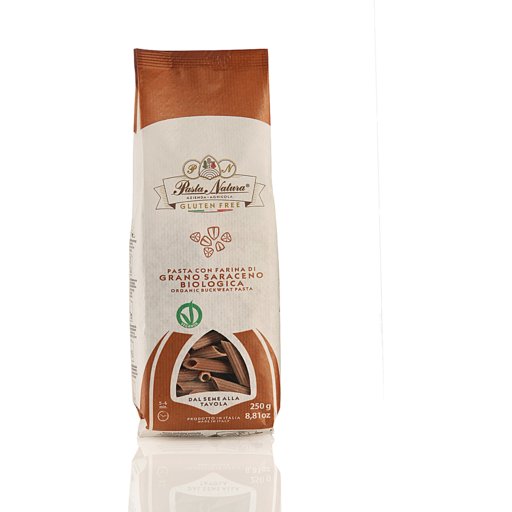 Pasta Natura Organic Buckwheat Penne Pasta 250g, Gluten Free & 100% Buckwheat
