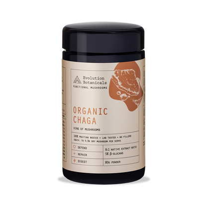 Evolution Botanicals Organic Chaga Extract 80g, King Of Mushrooms