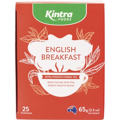 Kintra Foods Herbal Tea Bags 25pk, English Breakfast