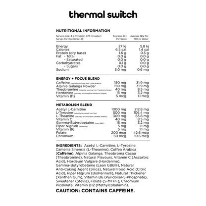 Switch Nutrition Thermal Switch 120g, Strawberry Burst {Focus, Energy & Metabolism Blend}