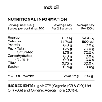 Switch Nutrition MCT Oil 250g