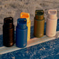 Frank Green Ceramic Reusable Bottle (Grip Finish) with Grip Lid 34oz, Deep Ocean