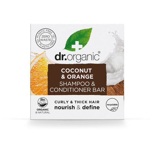 Dr Organic Shampoo & Conditioner Bar 75g, Coconut & Orange  {Curly & Thick Hair}