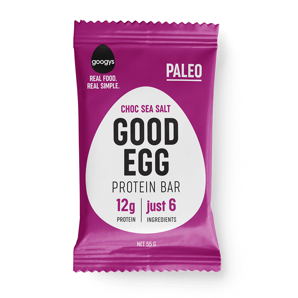 Googy's Good Fat Collagen Bar 45g, Choc Sea Salt