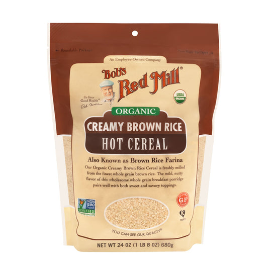 Bob's Red Mill Creamy Brown Rice Hot Cereal 680g, Certified Organic & Gluten Free