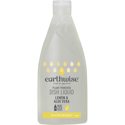 Earthwise Dish Liquid 400ml Or 750ml, Lemon & Aloe Vera