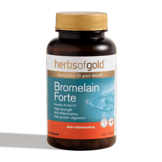 Herbs Of Gold Bromelain Forte, 60 VegeCapsules (Vegan)
