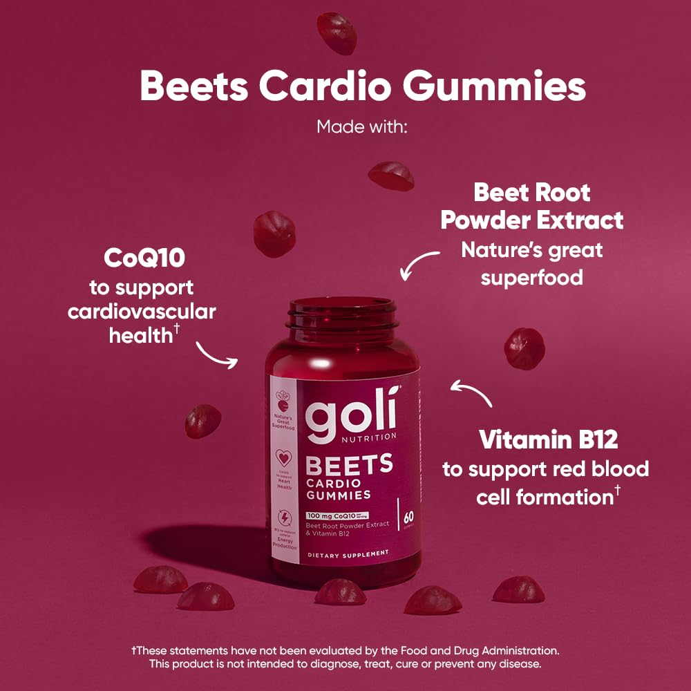 Goli Nutrition Gummies 60 Pieces, Beets