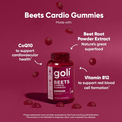 Goli Nutrition Gummies 60 Pieces, Beets