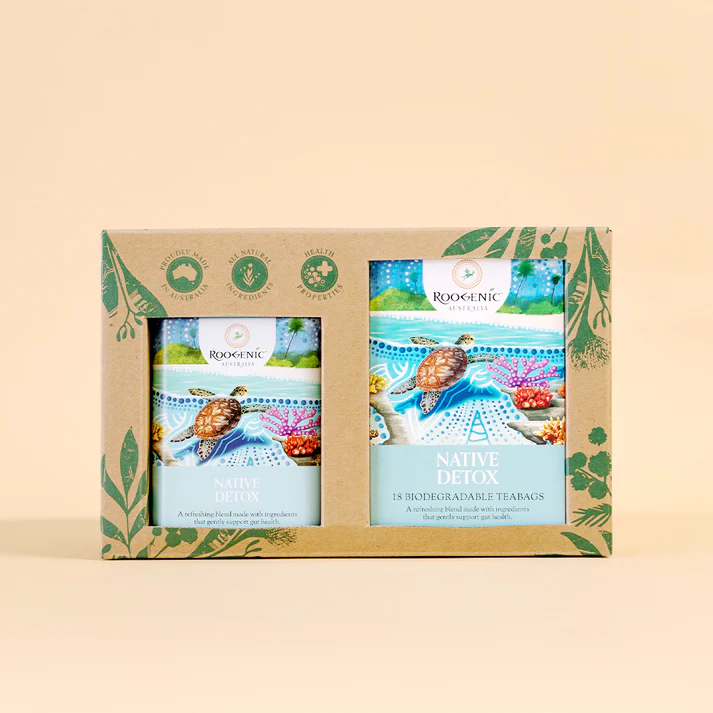 Roogenic Australia Loose Leaf Tea & Tea Tin Gift Boxes, Native Detox