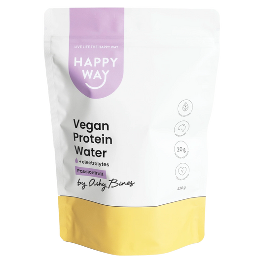 Happy Way Ashy Bines Vegan Protein Water 420g, Passionfruit