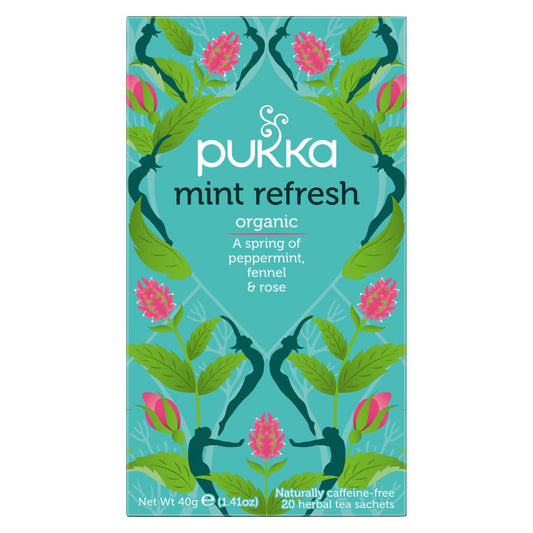 Pukka Herbs 20 Herbal Tea Bags, Mint Refresh