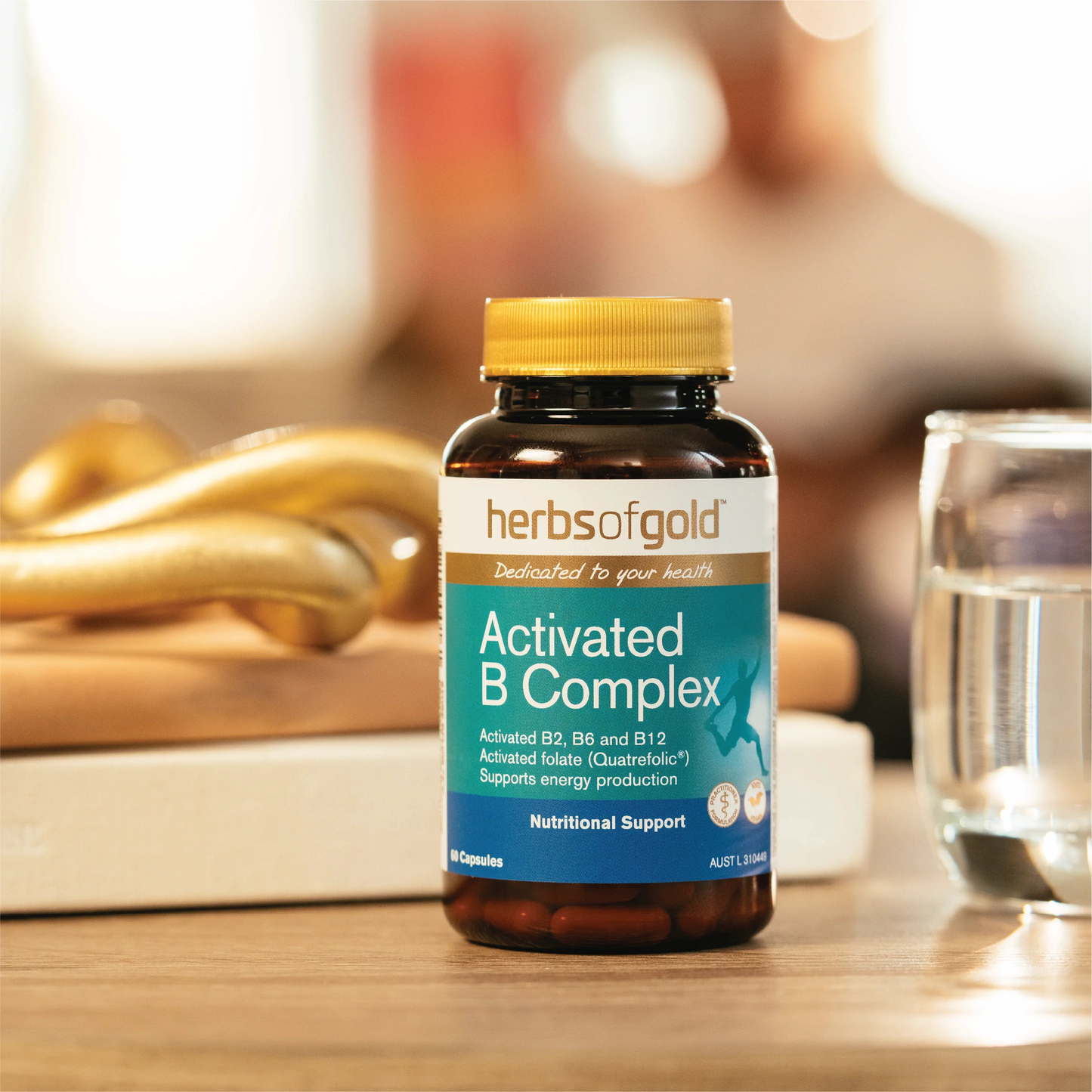 Herbs Of Gold Activated B Complex, 30 Or 60 VegeCapsules (Vegan)