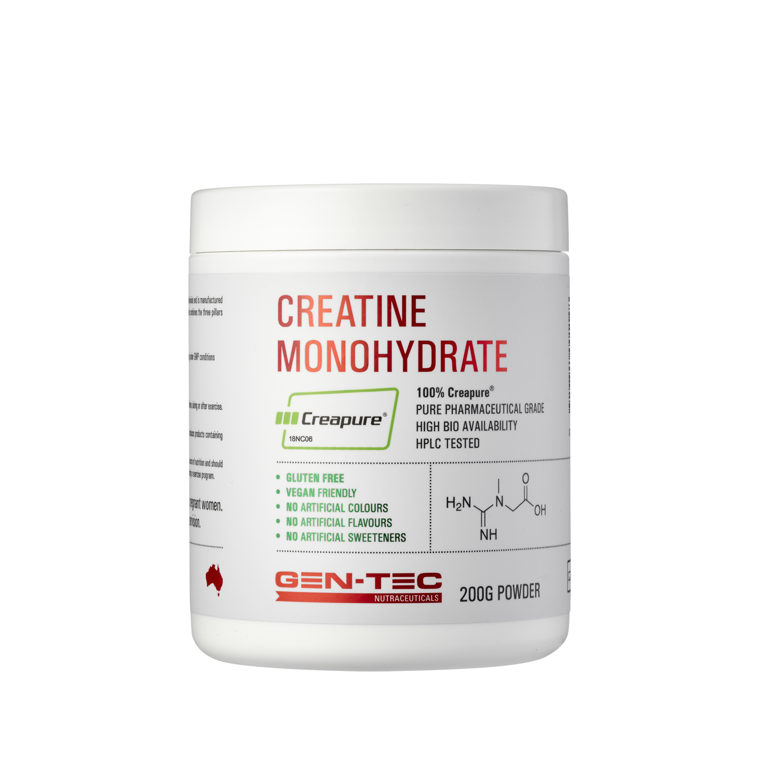 Gen-Tec Nutrition Creatine Monohydrate 200g Or 500g, Creapure® – Health ...