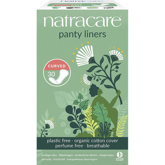 Natracare Panty Liners 30pk, Curved {Shaped & Contoured}