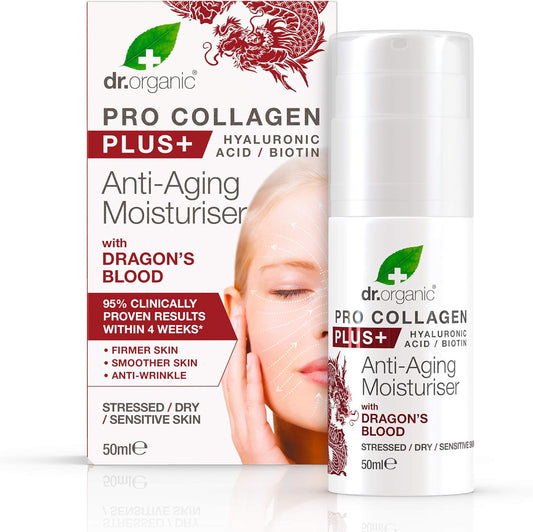 Dr Organic Pro Collagen Anti-Ageing Moisturiser 50ml, Dragons Blood