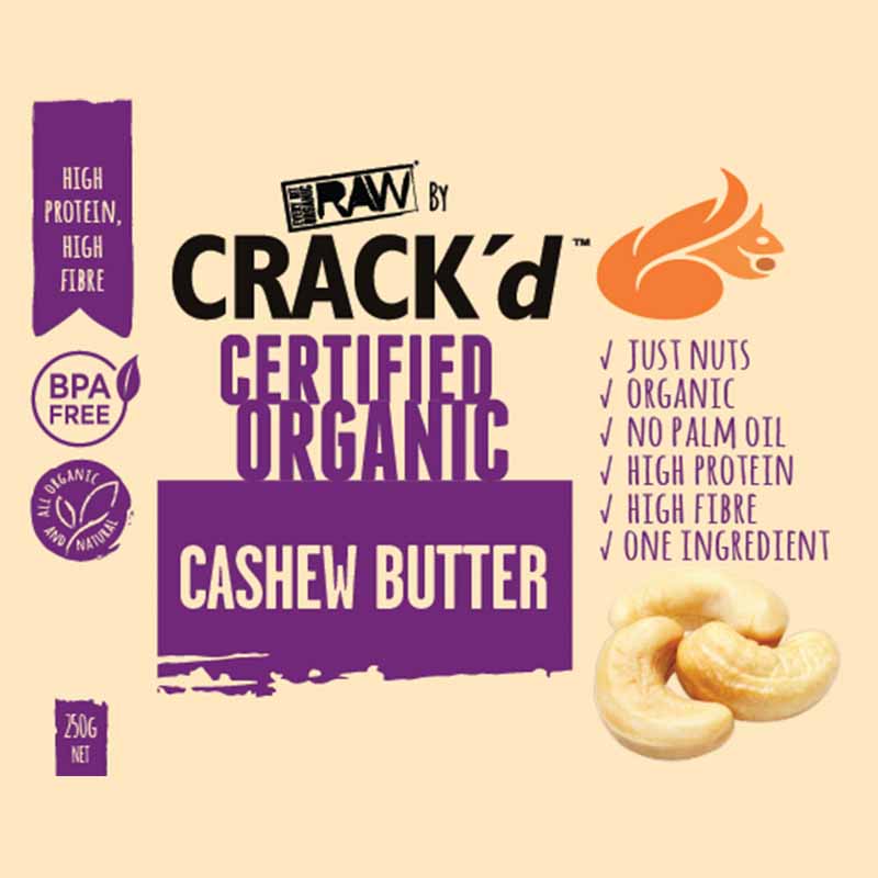 Every Bit Organic Crack'd Nut Butter 250g, Cashew