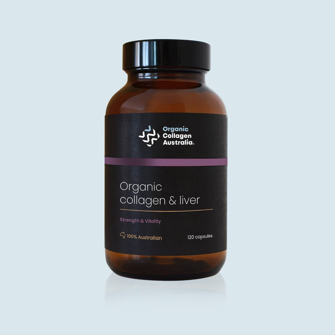 Organic Collagen Australia Organic Collagen & Liver 120 Capsules (Strength & Vitality)